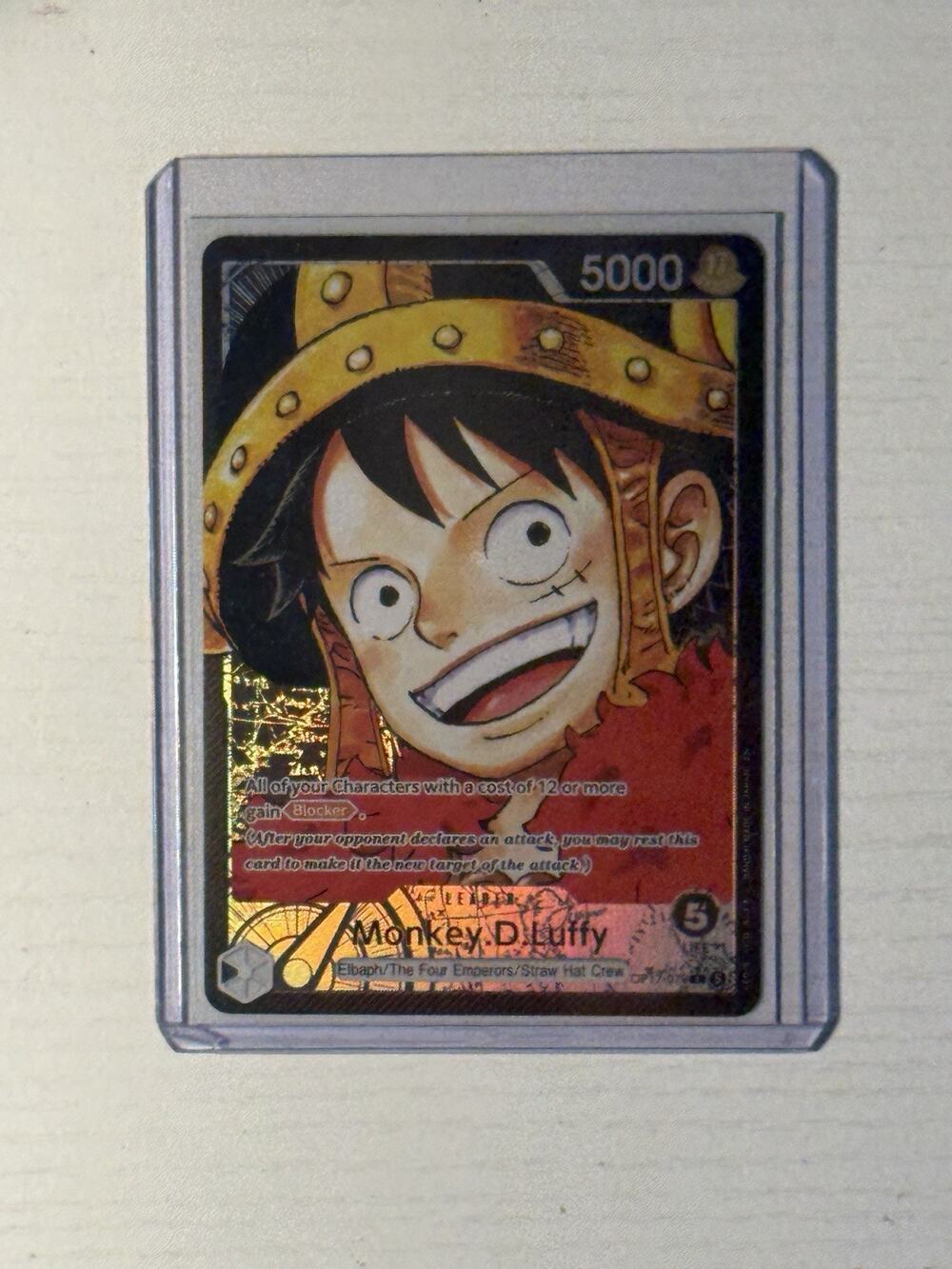 Bandai One Piece Card Game Monkey D. Luffy OP17-079 Leader Alt Art Foil English
